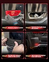 Vista 7 de Luces Reflectantes LED para Parachoques Trasero Compatibles con Jeep Compass 2011-2017 Ensamble de Luz Antiniebla para Grand Cherokee 2012-2018