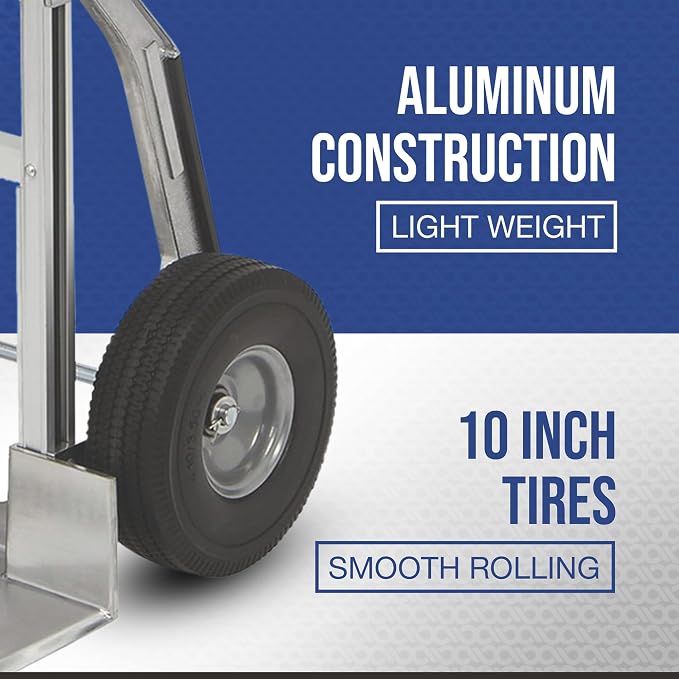 Carretilla de mano de aluminio Strongway, capacidad 660 lb, 18in. placa, ruedas 10in. poliuretano, 54in. alto miniatura 6