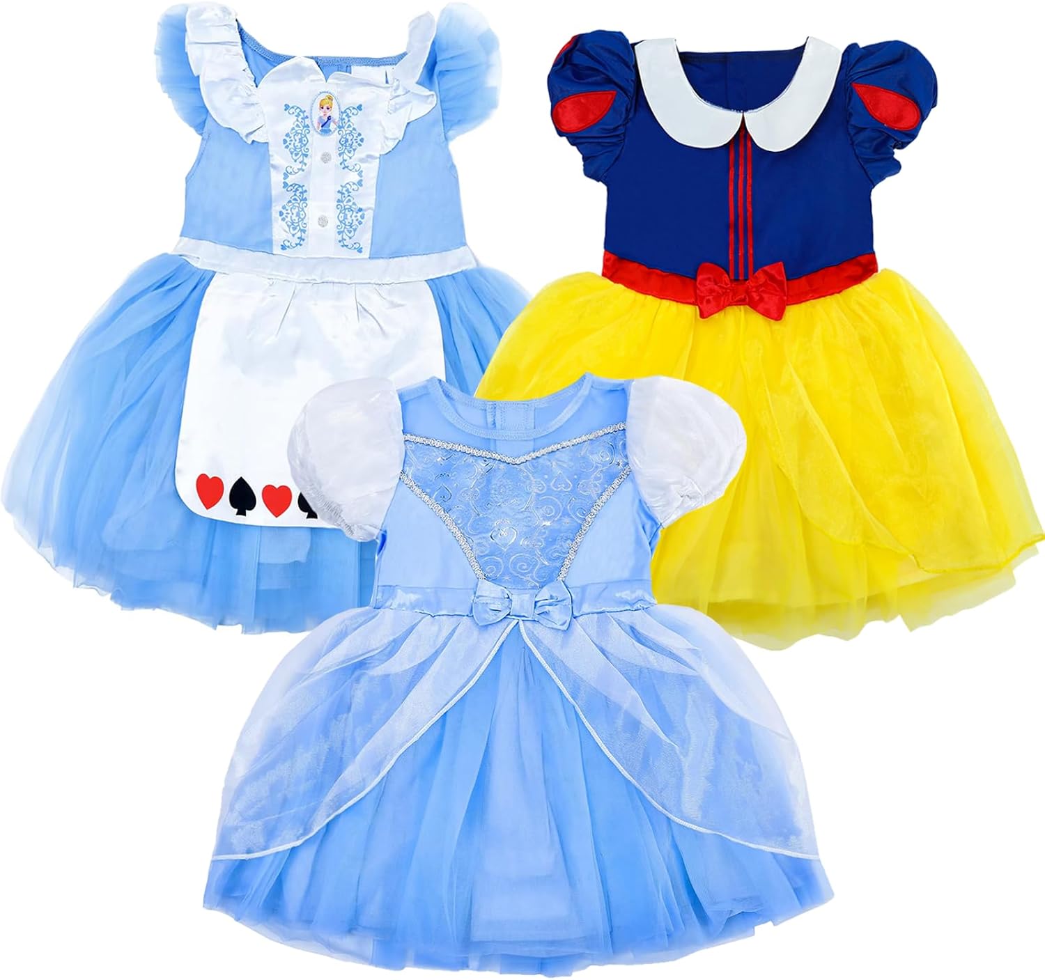 IKALI Toddler & Girls Princess Dress up Clothes Trunk, Princess Costume for Baby Kids Halloween Christmas Birthday