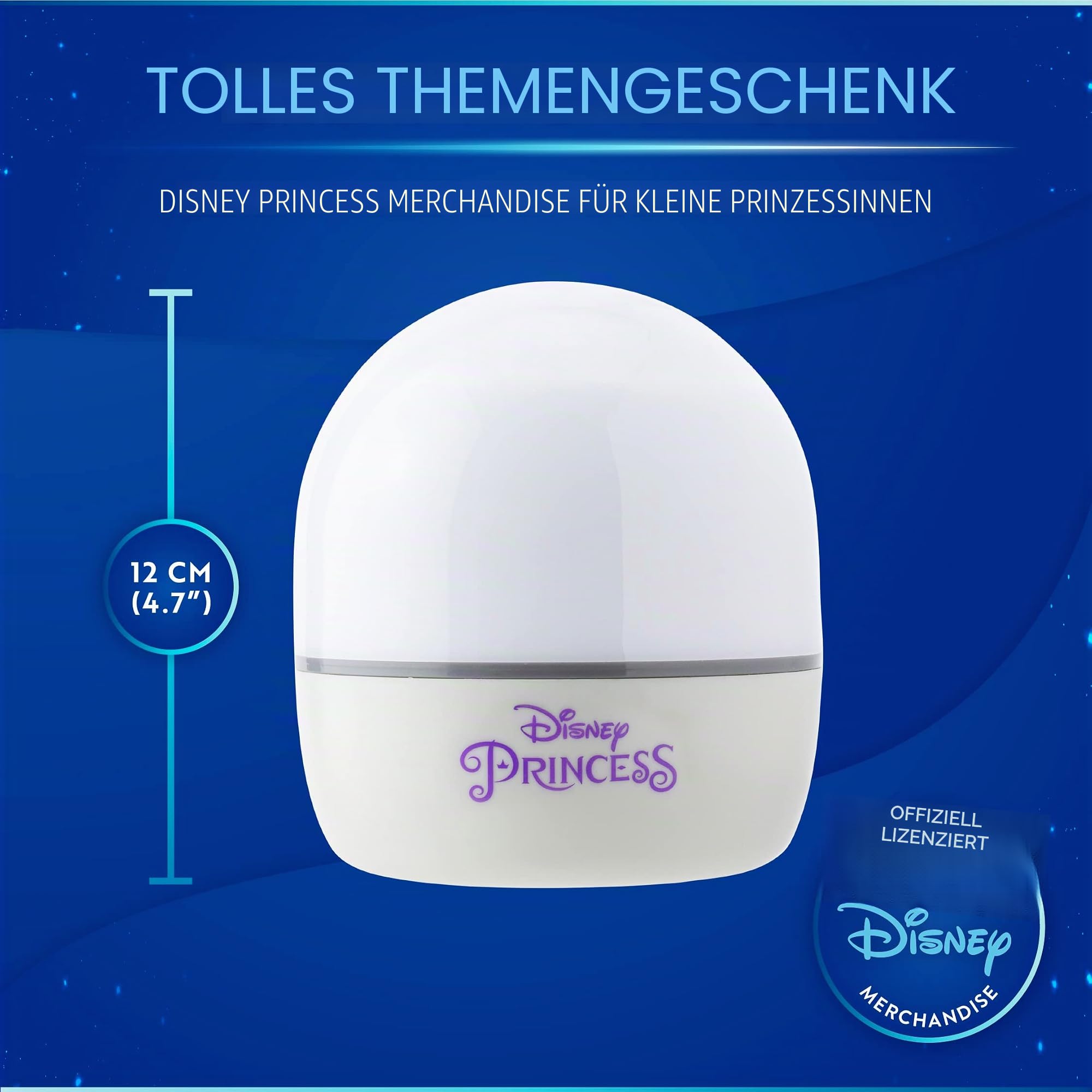 Disney Princess Projektion Licht - Wechselbare Szenen, mit Ariel, Rapunzel, Cinderella & Mulan, Nachtlicht & Dekoration für Wände & Decke im Mädchenzimmer