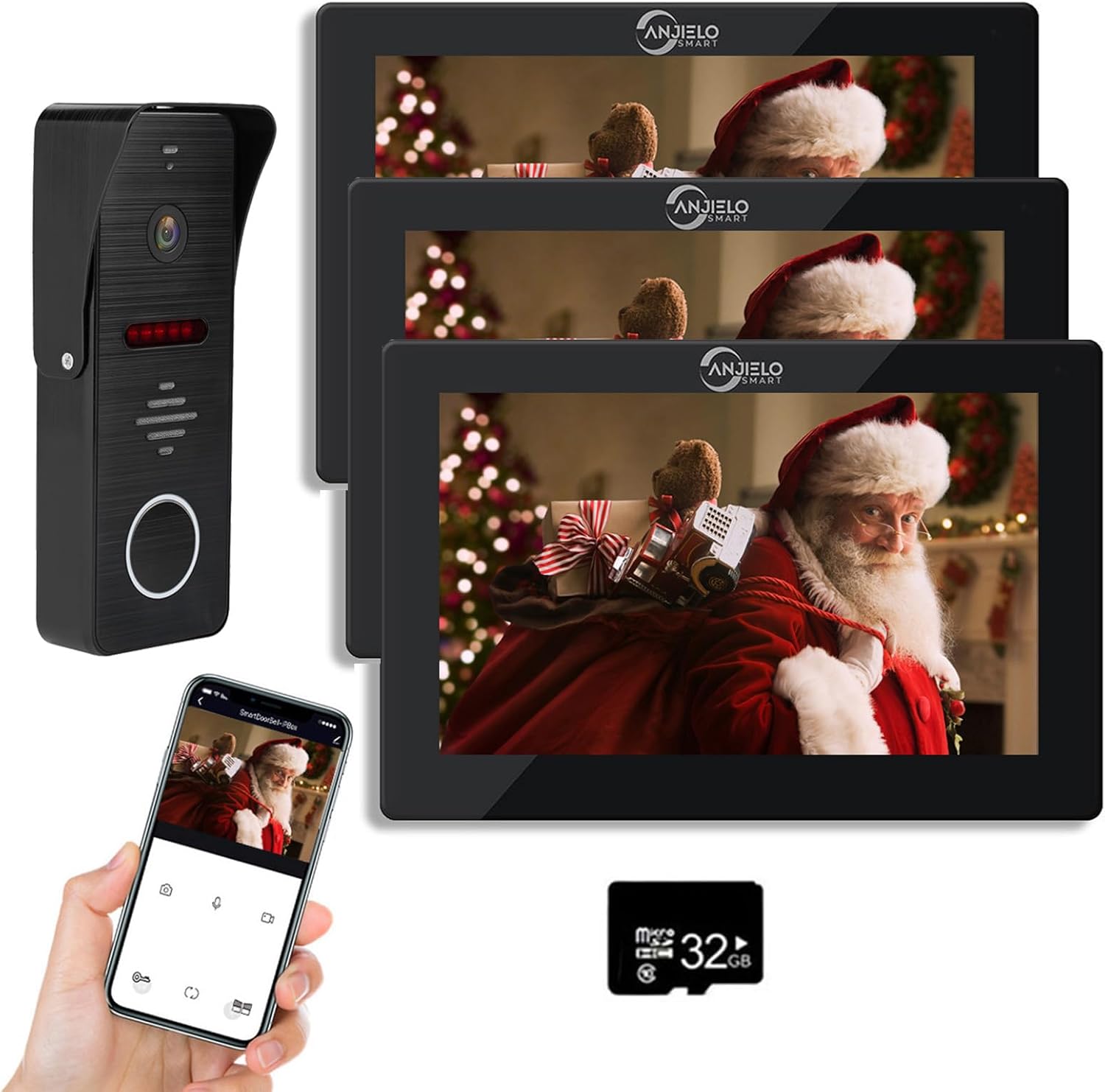 Wired Video Doorbell Apartment Intercom System with 1080P HD Camera,7 Inch Touch Monitor,TUYA WiFi Smart Home Video Intercom Door Phone Kits for Home Villa,32G (1 doorbell+4 Monitor) Wired Video Doorbell Apartment Intercom System with 1080P HD Camera,7 Inch Touch Monitor,TUYA WiFi Smart Home Video Intercom Door Phone Kits for Home Villa,32G (1 doorbell+4 Monitor)
