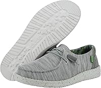 Vista 140 de Hey Dude Wendy - Zapatos de mujer, mocasines sin cordones para mujer, cómodos y ligeros Blanco brillante elástico