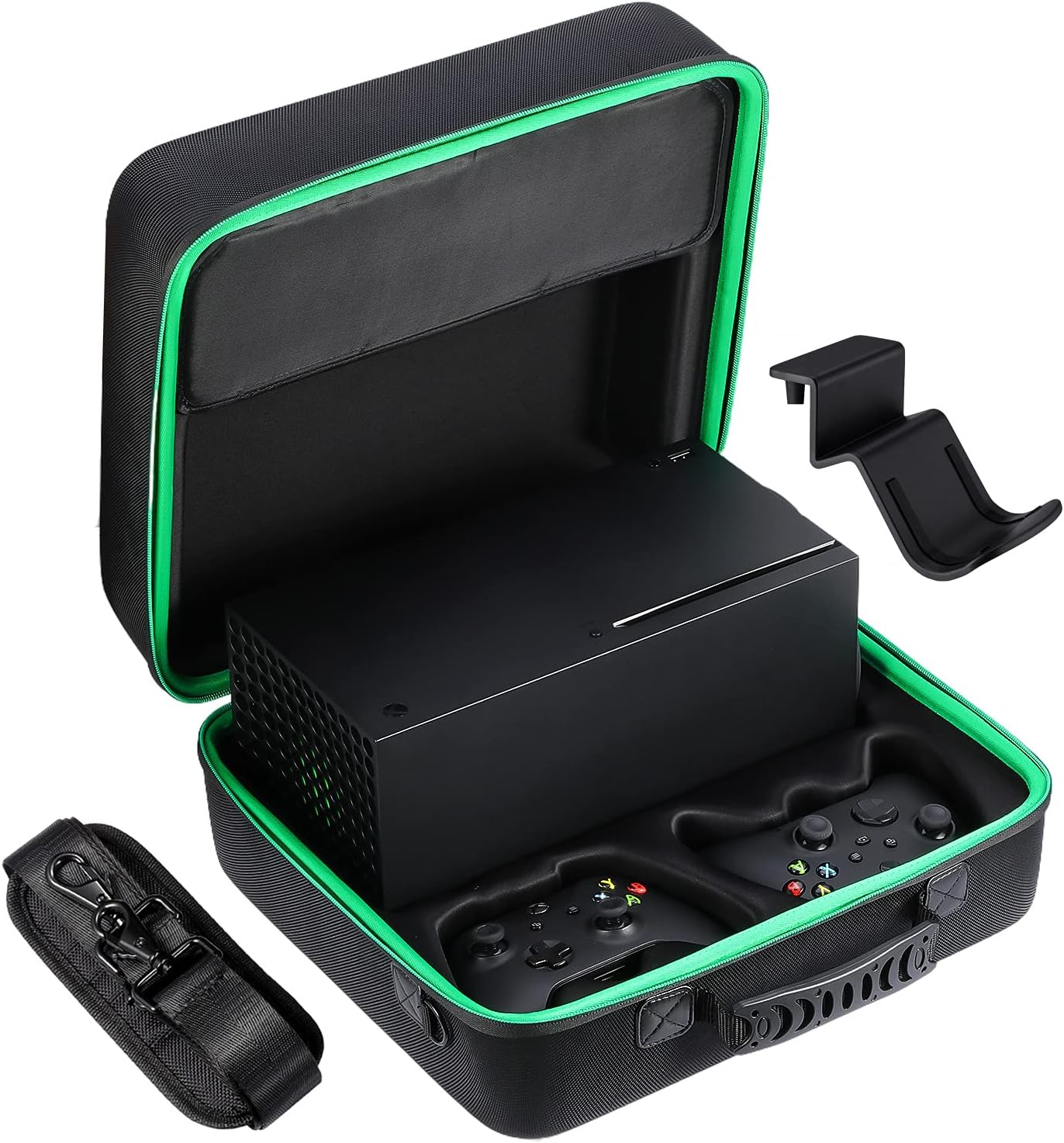 Zadii Hard Carrying Case Compatible with Xbox Series X, Protective Travel bag for Xbox Series X Disc or Digital Version, Controllers, Cables and Other Accessories