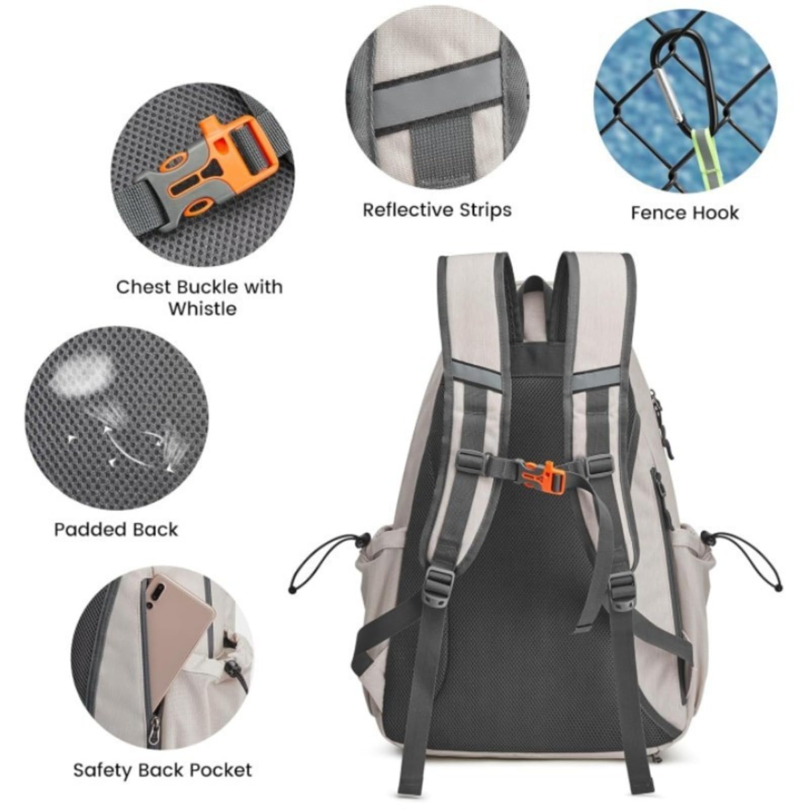 Raquetero Tenis Mochila Mujeres Hombres Bolsa Pickleball 4 Raquetas Compartimento Zapatos Impermeable