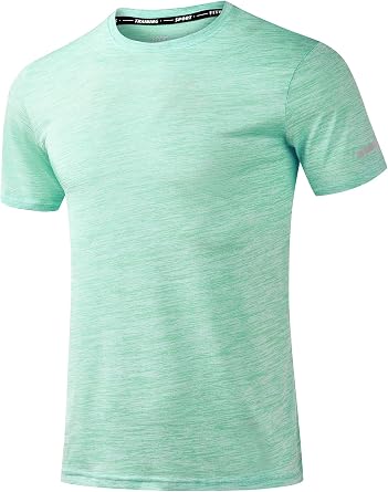 Mens Workout Shirts Quick Dry Moisture Wicking Athletic T-Shirts
