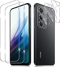 Tempered Glass for Xiaomi Redmi 15 4G/5G with Rear Camera Protector [2+2 PCS], 9H Hardness [Bubble-Free] [Ultra HD] Ultra Resistant Tempered Glass Screen Protector [Transparent]