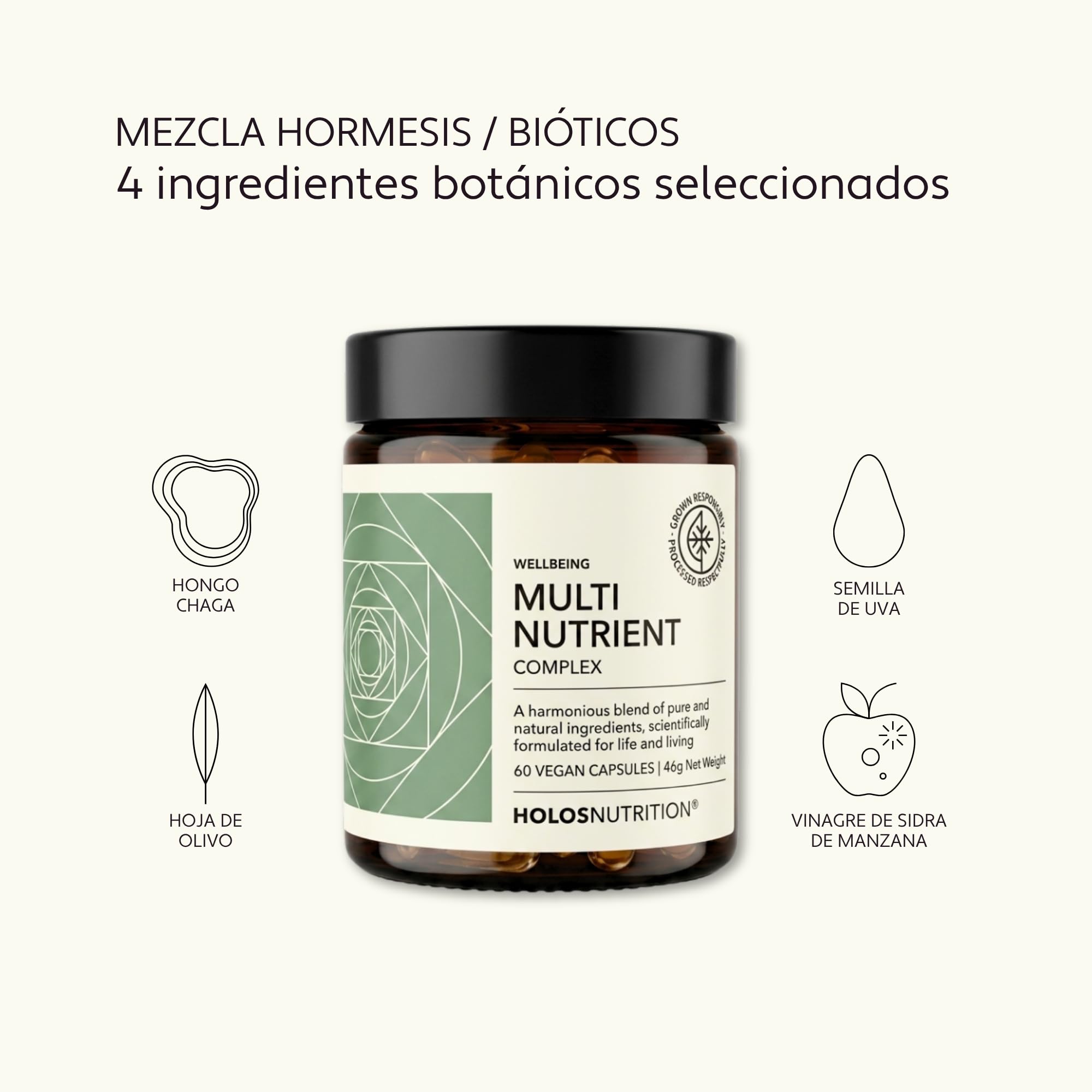 Multi Nutrient Complex, Vitaminas y Minerales, 60 Cápsulas