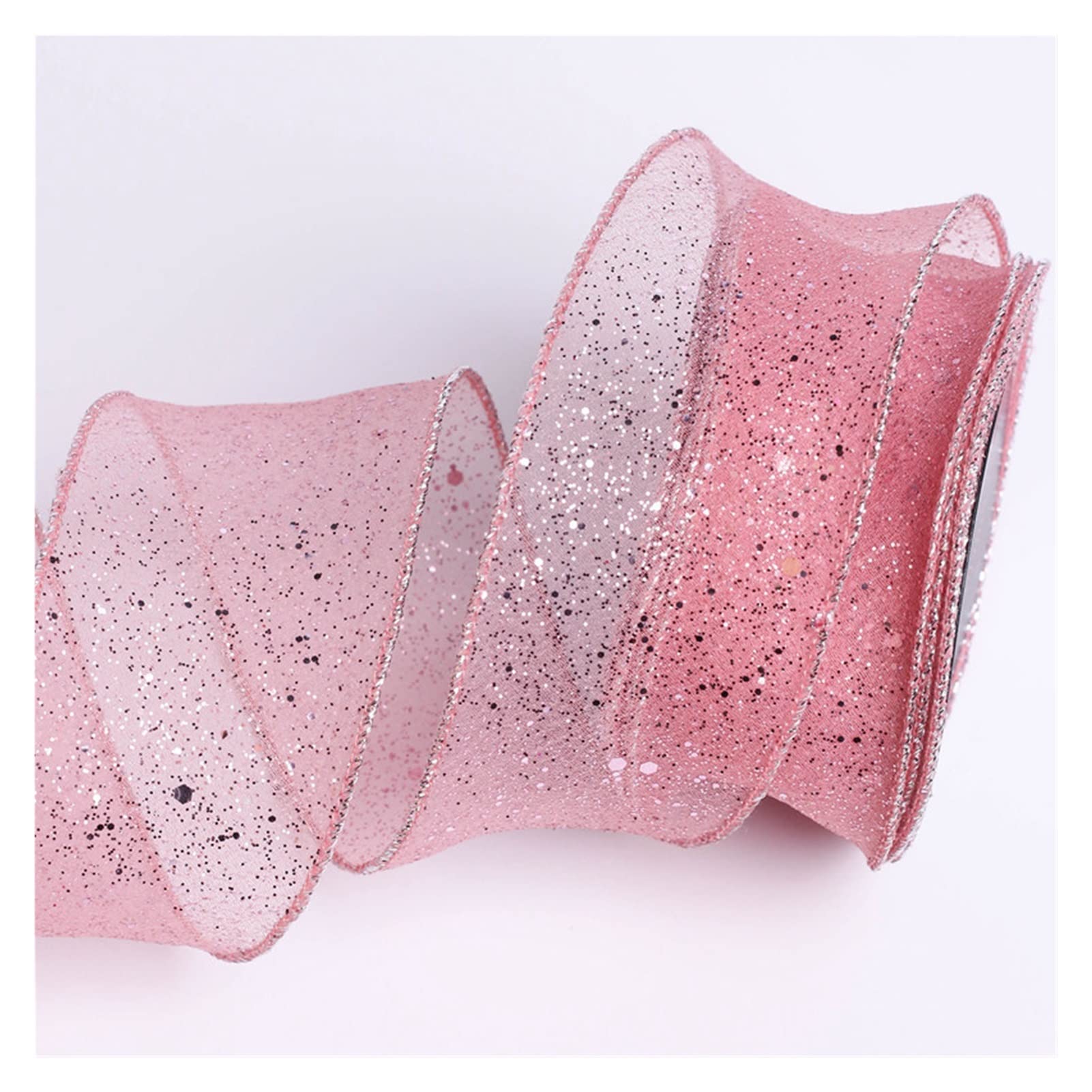 Cinta de organza para flores DIY de alta resistencia y brillo sutil para regalos