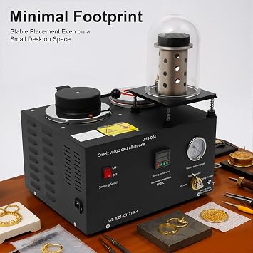 1500w Vacuum Casting Machine 2100F Metal Melting Furnace 1/3HP