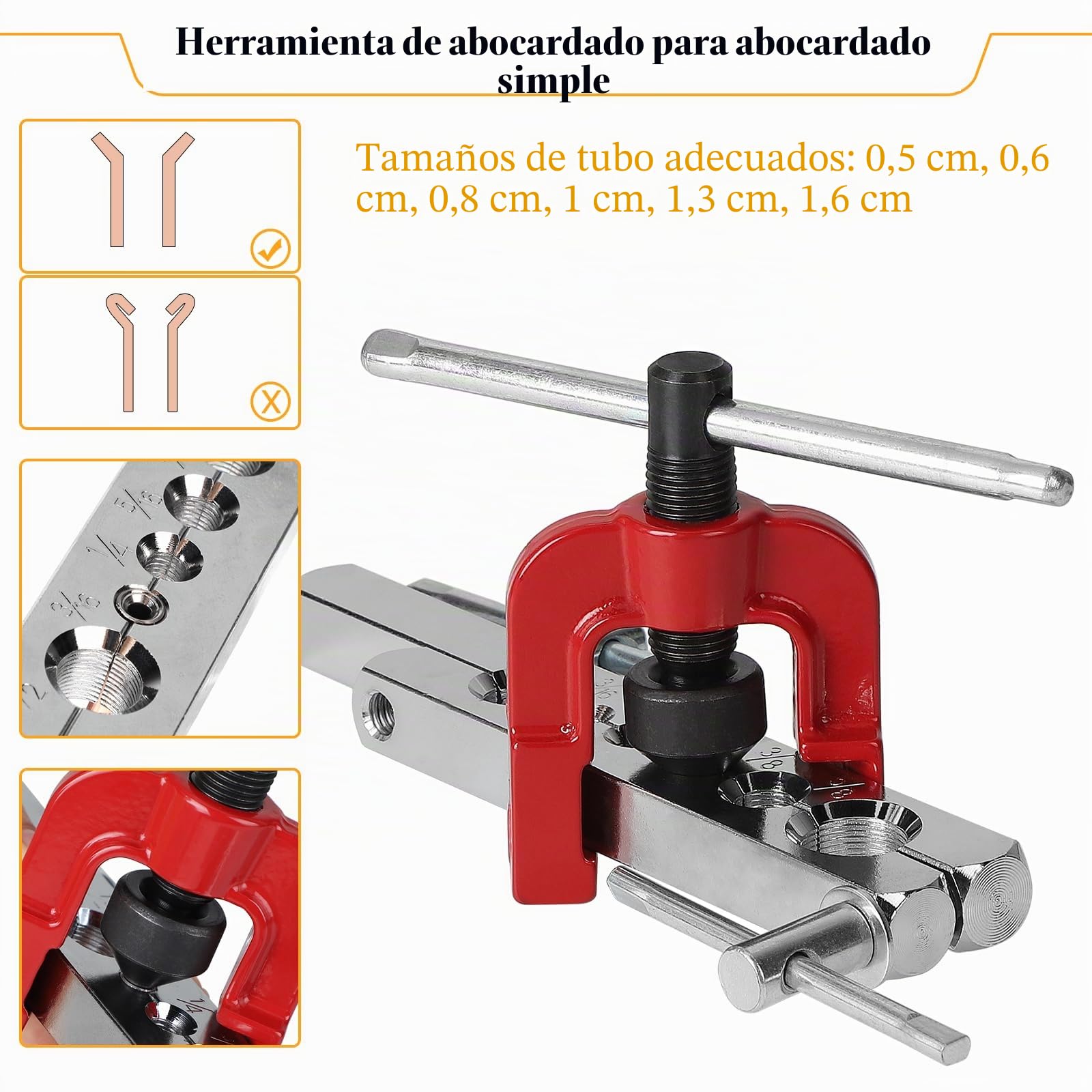 efuturetime Herramienta Ensanchamiento para Mangueras de Freno con Dobladora de Tubos, 7,6 m de Líneas de Freno, Mini Corta Tubos 3-16 mm, 16 Conexiones de Tornillo, 4 Conectores, Flangeado Simple