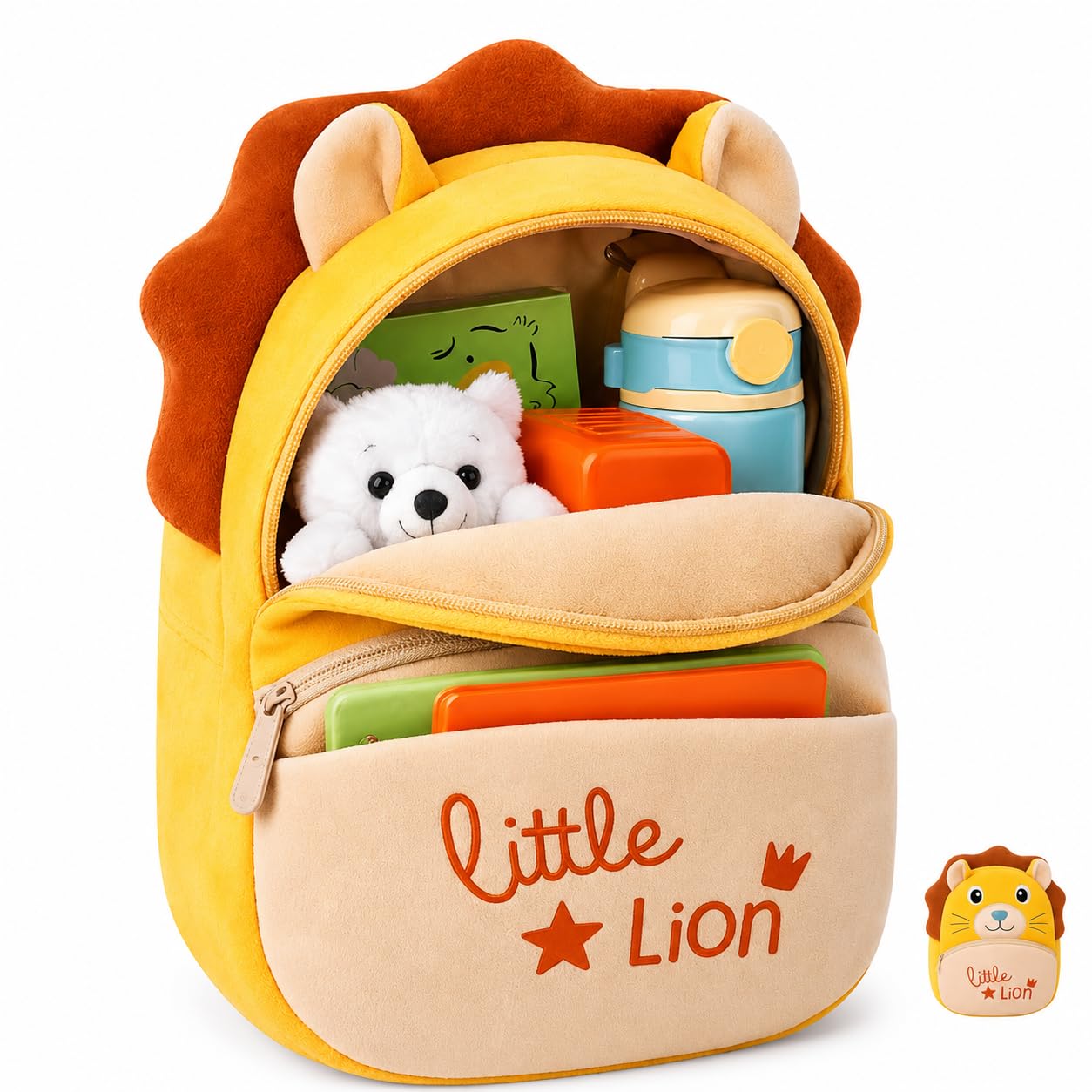 Cute Cartoon Plush Kids Backpack Soft Toy School Bag with Adjustable Straps Lightweight Toddler Backpack for Boys & Girls-image-45