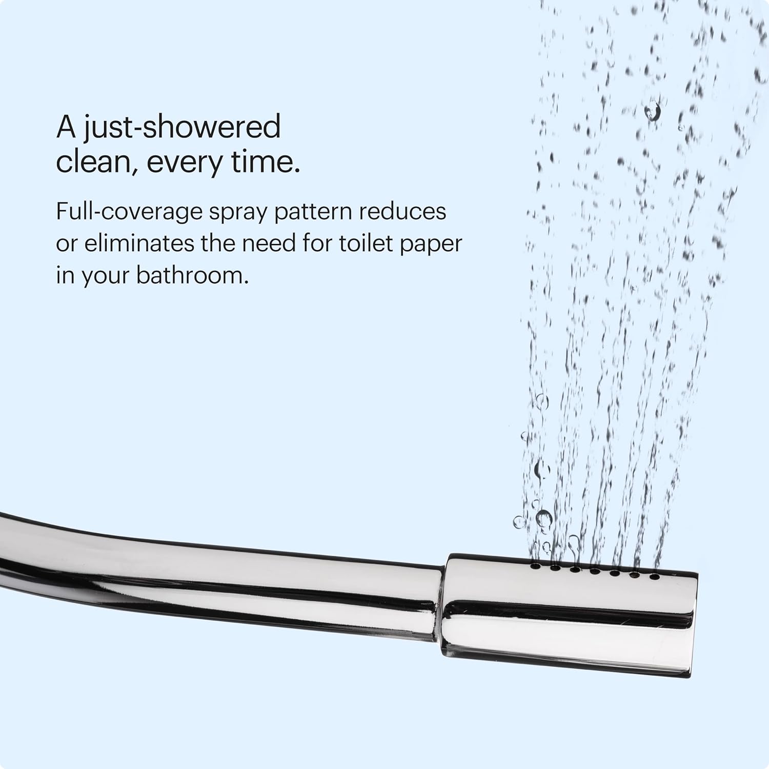 Chrome Side-Mounted Adjustable Spray Bidet Attachment