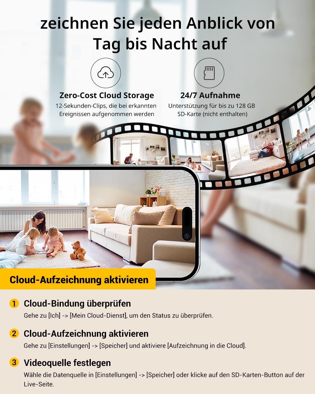 BoyKeep 5G/2.4GHz WLAN Kamera Indoor Überwachungskamera Innen 2K Babyphone mit Kamera, Nachtsicht, Bewegungs- /Tonerkennung, Zwei-Wege-Audio, SD&Cloud-Speicher, K10