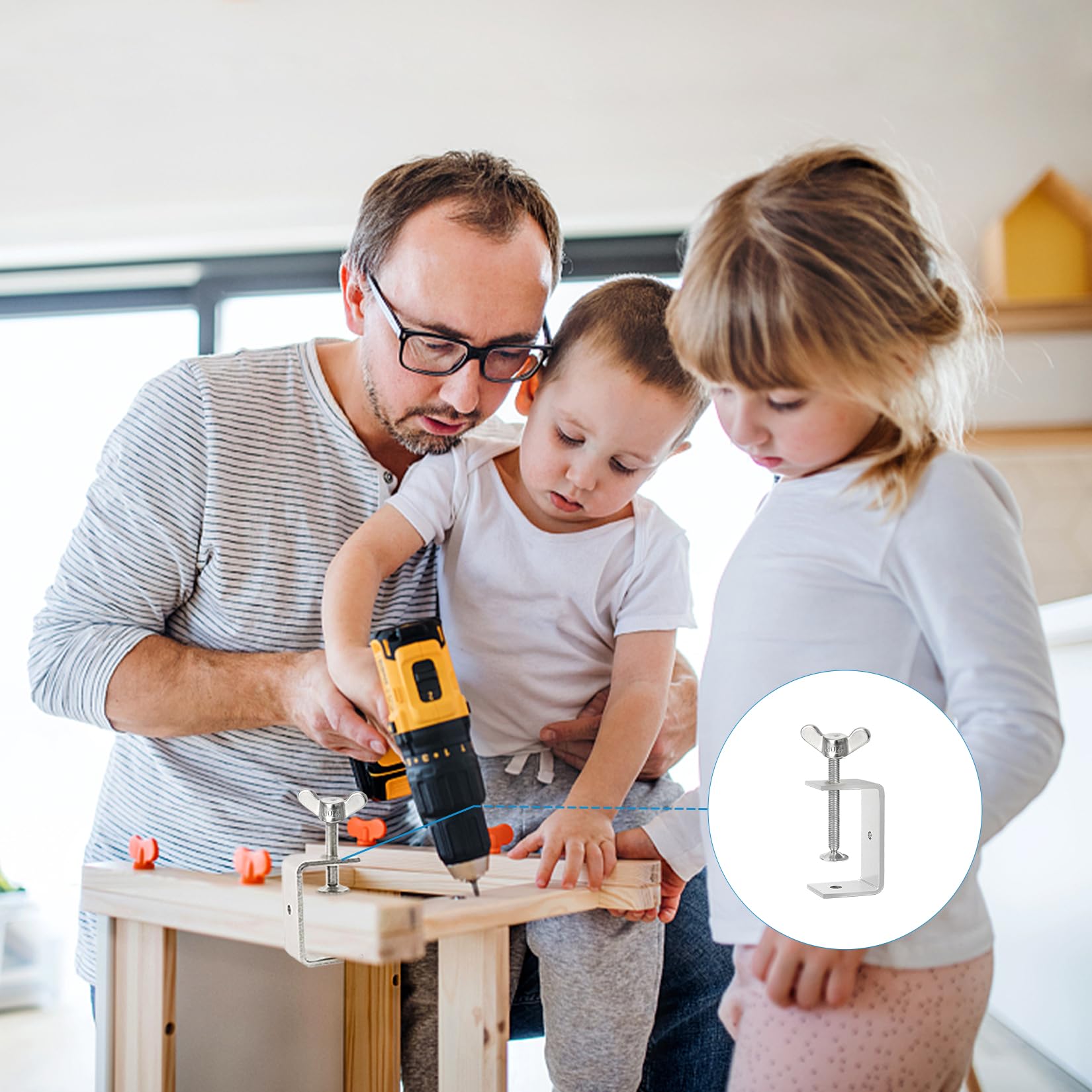 Morsetti A C 85mm In Acciaio Inox - Set Da 2 Pezzi Per Falegnameria E Saldatura | Campo Di Serraggio 29-73mm - Foto 8