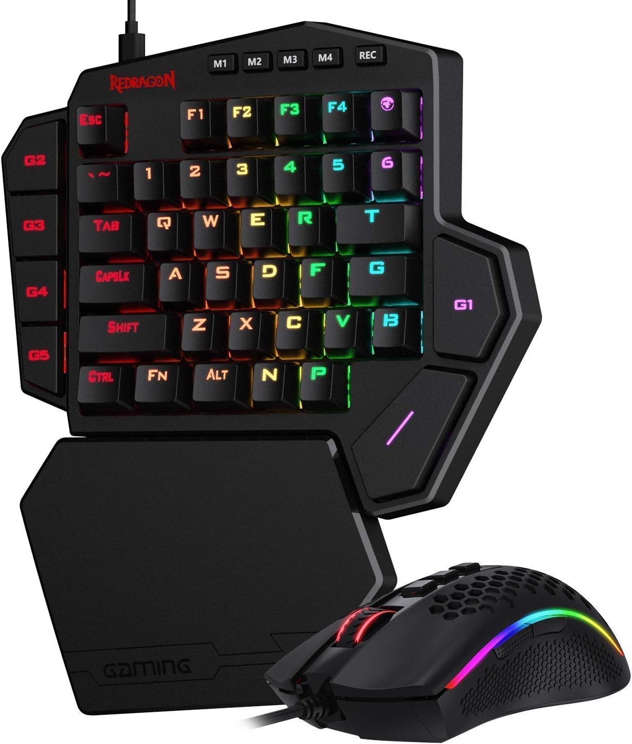 Redragon K585 OneHanded Gaming Keyboard M808 Lightweight
