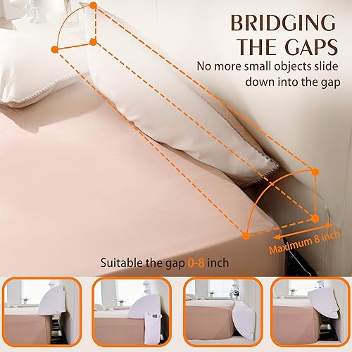 Miniatura 2 de Almohada de cuña de cama para cabecero, colchón de cama, relleno de huecos, espuma viscoelástica, para cerrar el espacio entre la pared del cabecero