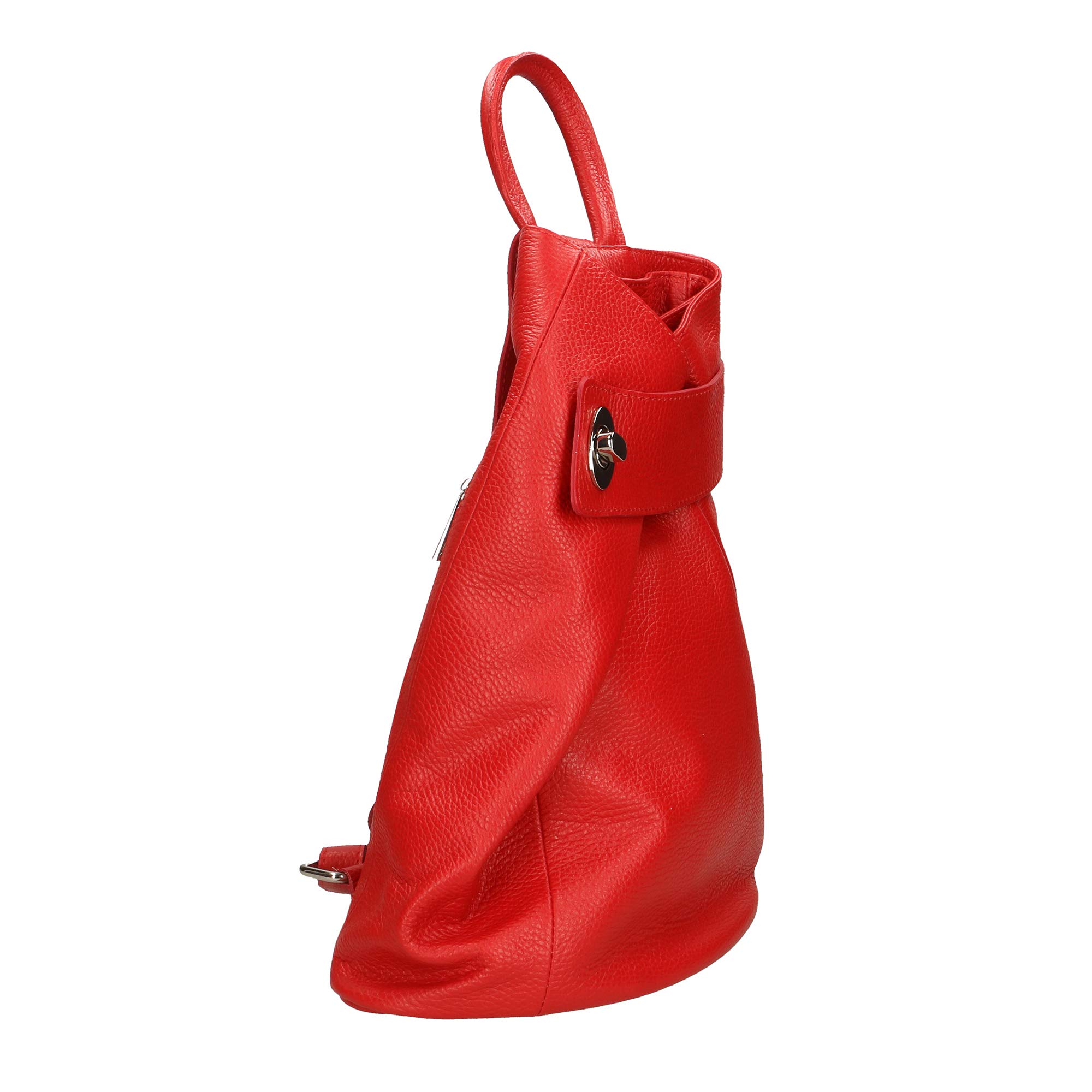 Chicca Borse Borsa Zaino Donna in Pelle Made in Italy 28x35x12 Cm