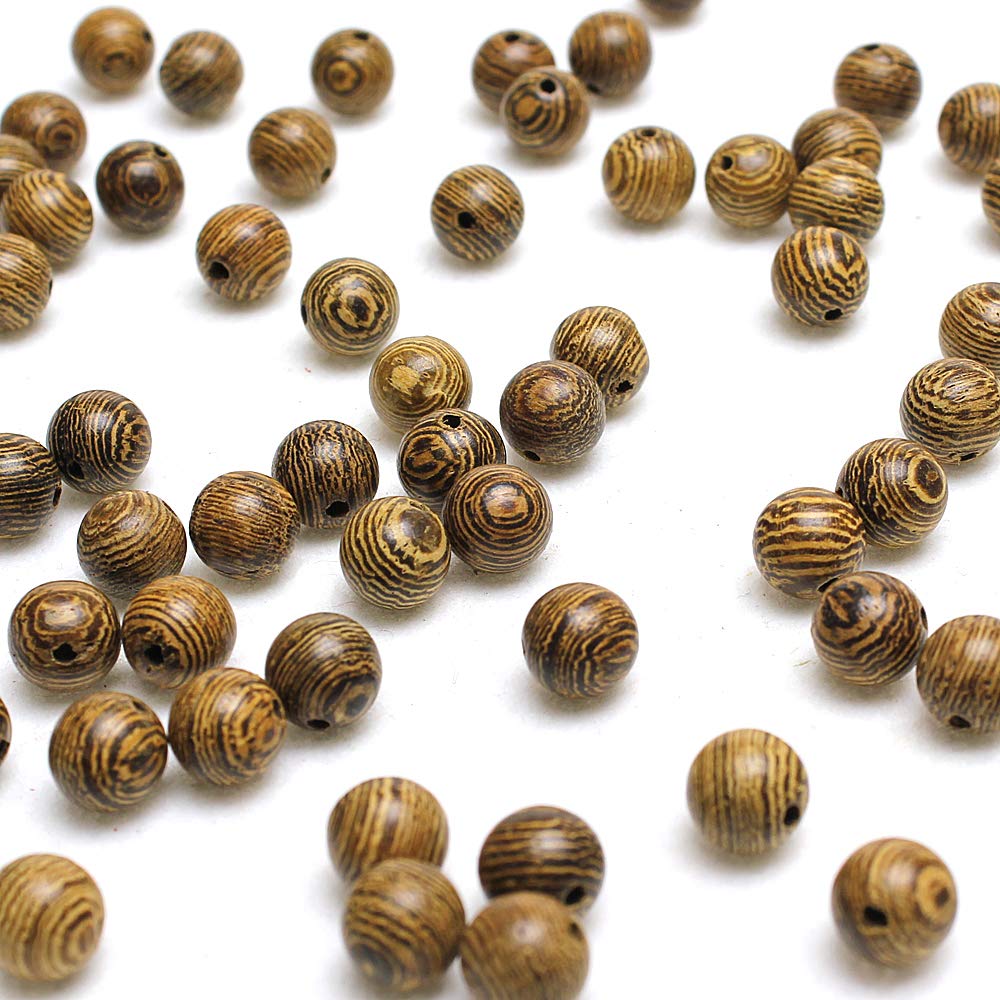 30 perline rotonde in legno wengé naturale, 18 mm, per la creazione di gioielli, artigianato fai da te, bracciali, collane