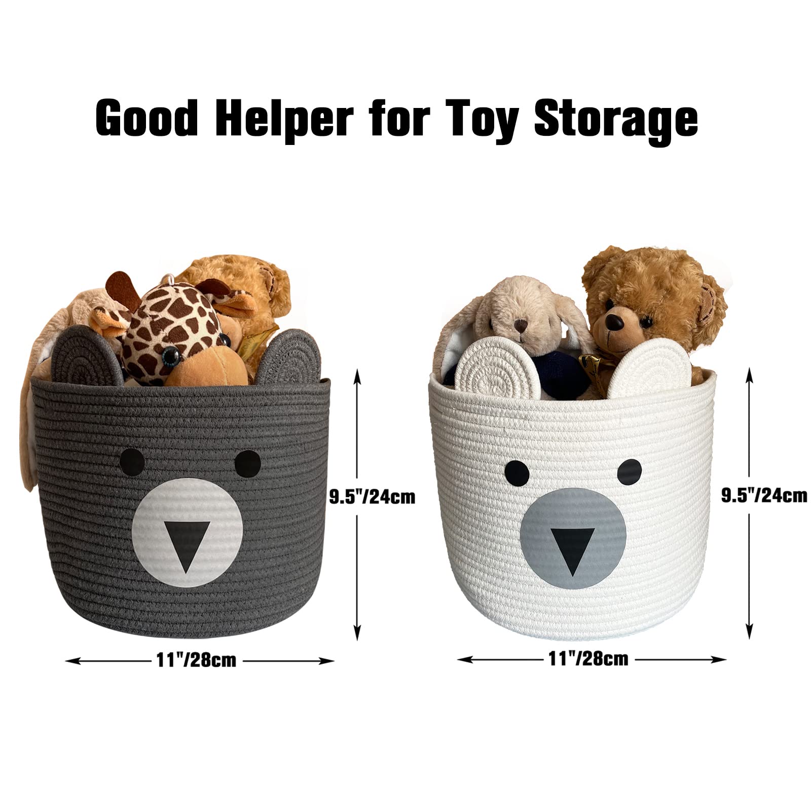 3 Paniers De Rangement En Plastique Blanc – Mini Panier Avec Poignée Pour Jouets, Fruits, Pique-nique, Plage – Faciles à Transporter Et Nettoyer - 7