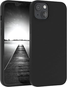 Ehr. iPhone 15 Plus ile Uyumlu Lansman K l f,  i Kadife Silikon, Kamera  k nt l  Koruyucu, Leke Tutmaz ve Darbe Emici  k Kapak Siyah, iPhone 15 Plus