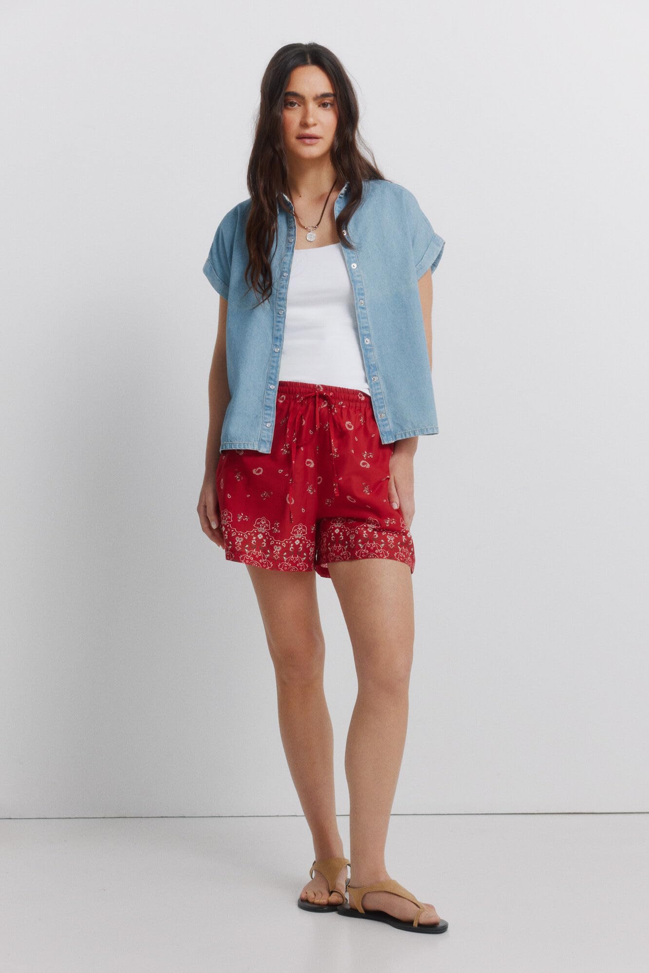 Springfield Cotton Bandana Print Shorts - Bermuda Shorts Mujer