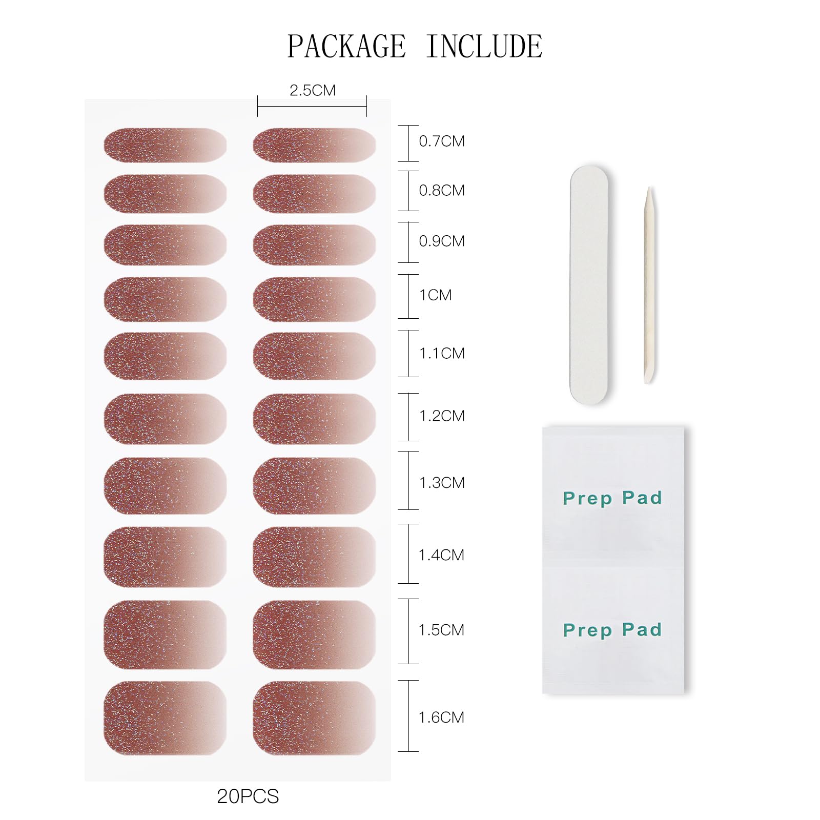 JMEOWIO Glitter Gradient folia do paznokci UV Żel Nail Art naklejka naklejka na paznokcie samoklejąca dekoracja paznokci