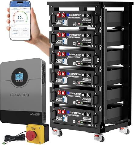 ECO-WORTHY 48V Home Backup Power System with 30,720 Wh Battery and 10kW Inverter