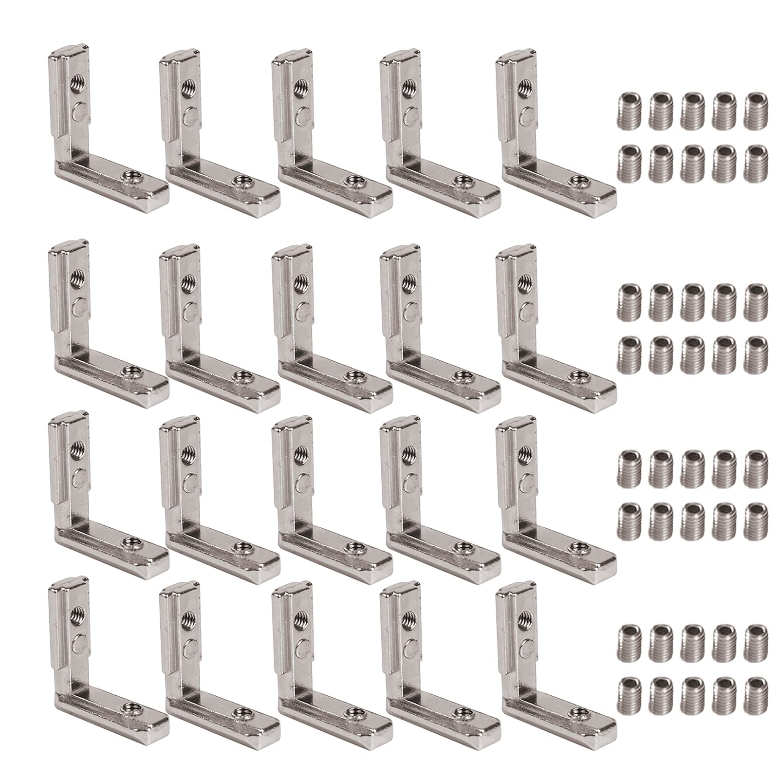 T-Nut Innenwinkel 10er Set - 90° Winkelverbinder Für Aluprofile 4040