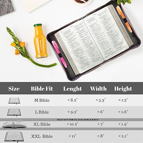 Miniatura 5 de Performore Funda de Biblia para mujer, color burdeosmarrón a la moda y con estilo, "I Can Do All Things Through Christ Who Strengthens Me"