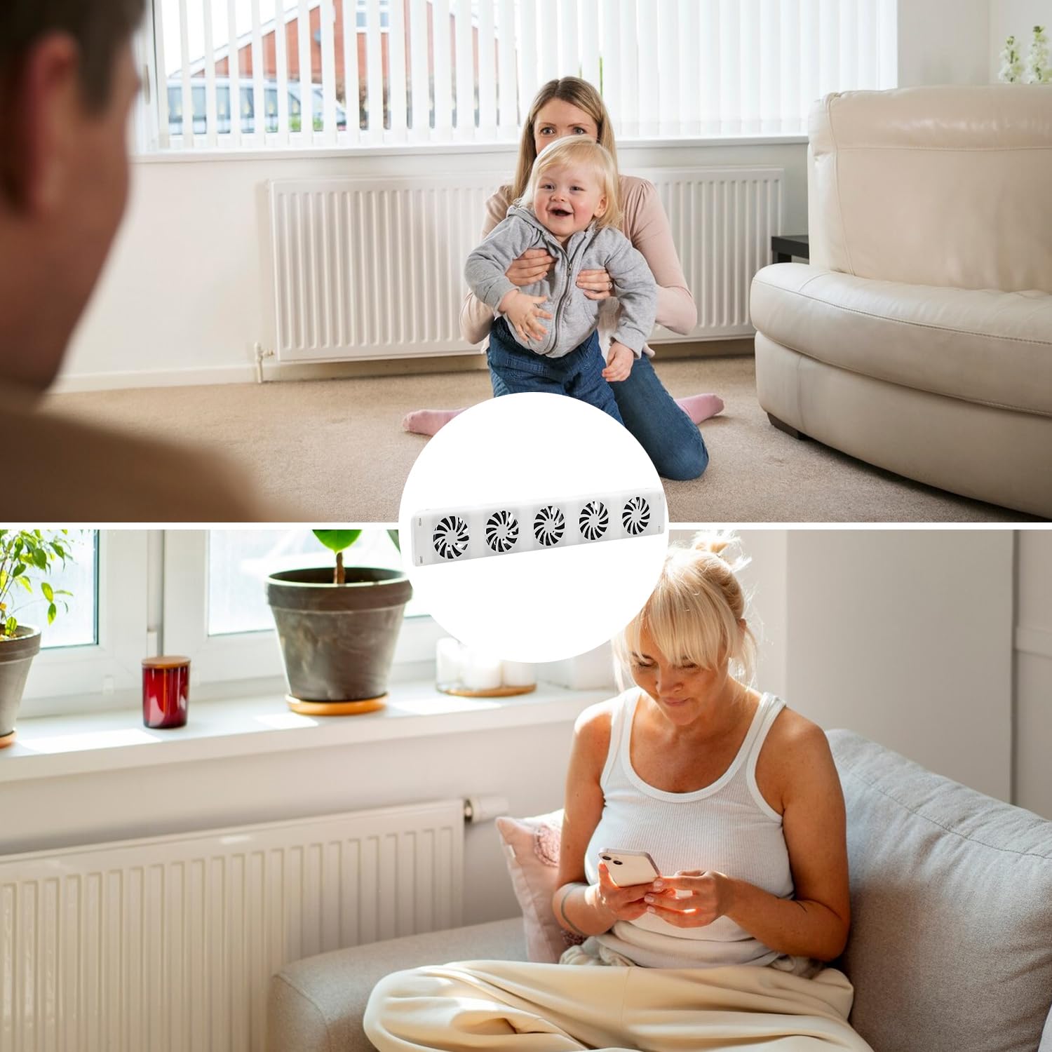Radiador, ventilador, monoconjunto, radiador, ventilador 5.0, ventilador de calefacción, ventilador de calefacción inteligente para calefacción y sub-calefacción, funcionamiento silencioso, para