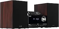 Vista 5 de Sistema de Audio Inalámbrico Bluetooth Sharp XL-B512 Micro Componente con Reproductor de CD, Altavoces de Madera + Control Remoto, Puerto USB