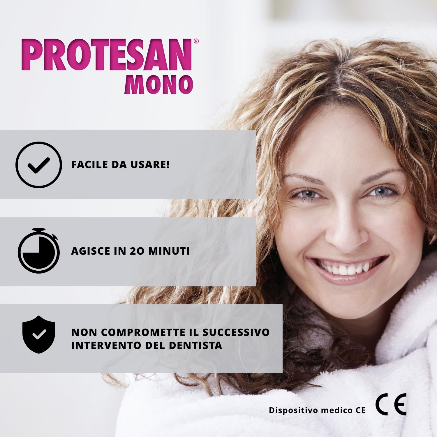 Protesan Mono - Riparatore per Dentiere Spezzate, Incrinate o Che Hanno Perso un Dente