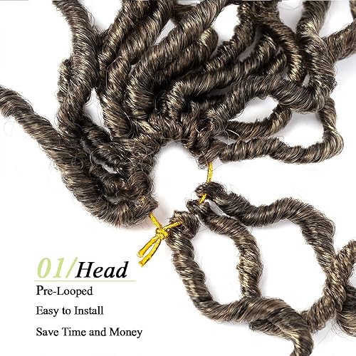 Vista 139 de Umylar Rastas de pelo sintético de ganchillo de 18 pulgadas, 7 paquetes de 7 paquetes de extensiones de cabello sintético de ganchillo para mujeres