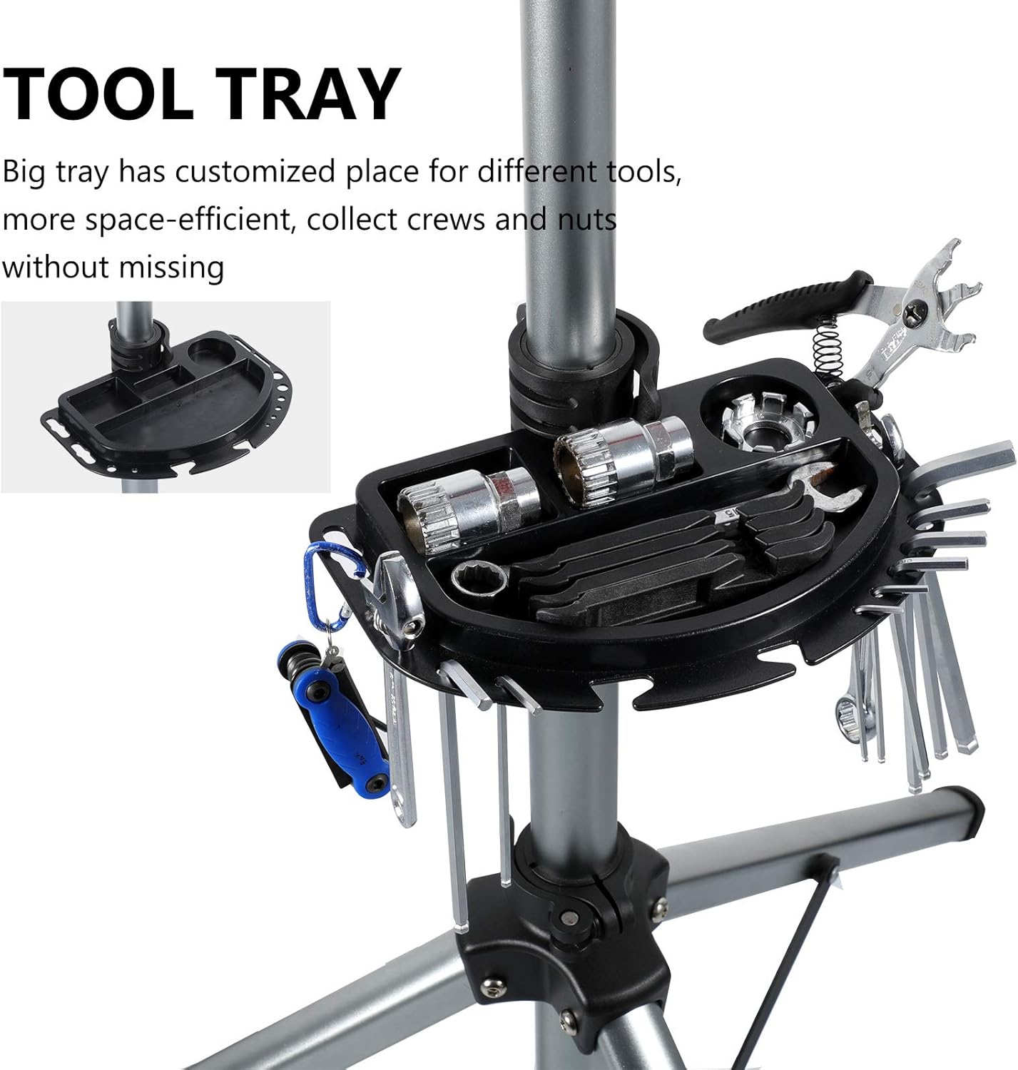 CYCLESPEED Bike Repair Stand Quick Release (Max 85 lbs), Home Mechanic Bicycle Mechanics Workstand Adjustable Portable Extensible Tripod Bike Maintenance Rack for Road Mountain Bikes (Black-Red) : Sports & Outdoors