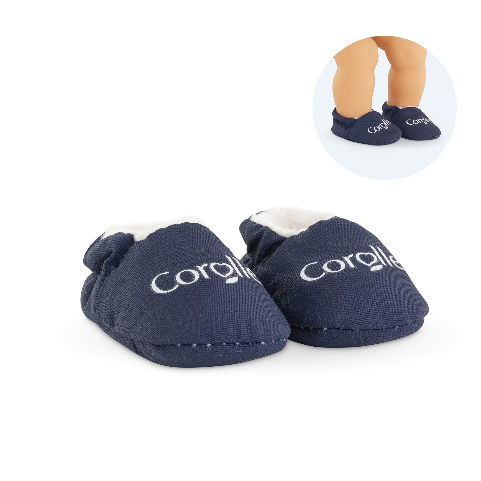 Corolle - Granatowe kapcie, na 30 cm, od 18 miesięcy, 9000111120