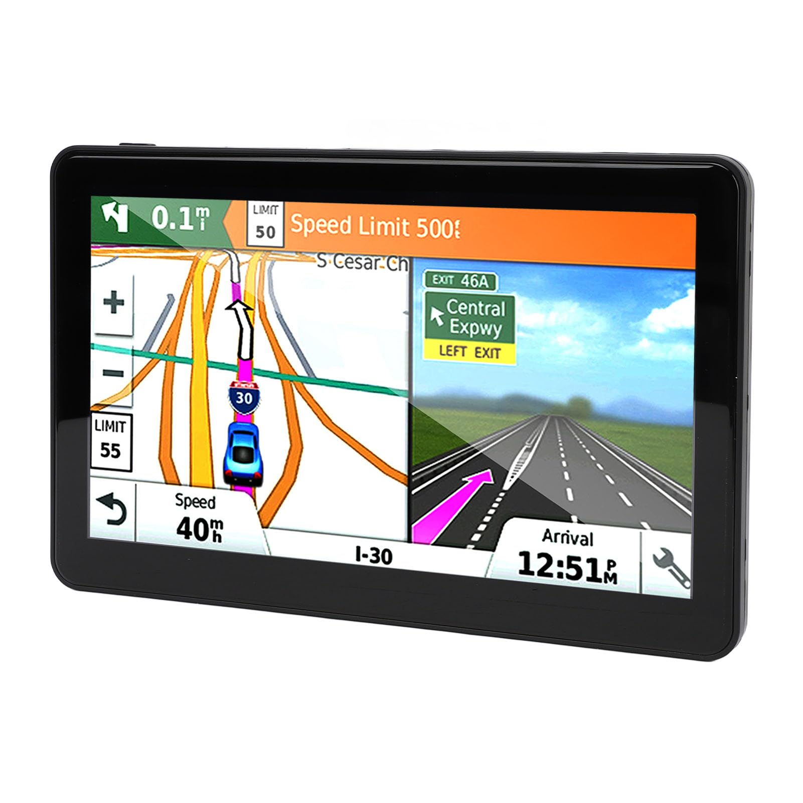 9-calowy System Nawigacji Samochodowej Auto 2,5D z Ekranem Dotykowym Nawigator Samochodowy do Samochodów Osobowych, Ciężarówek i Pojazdów Kempingowych [ulepszona nawigacja]