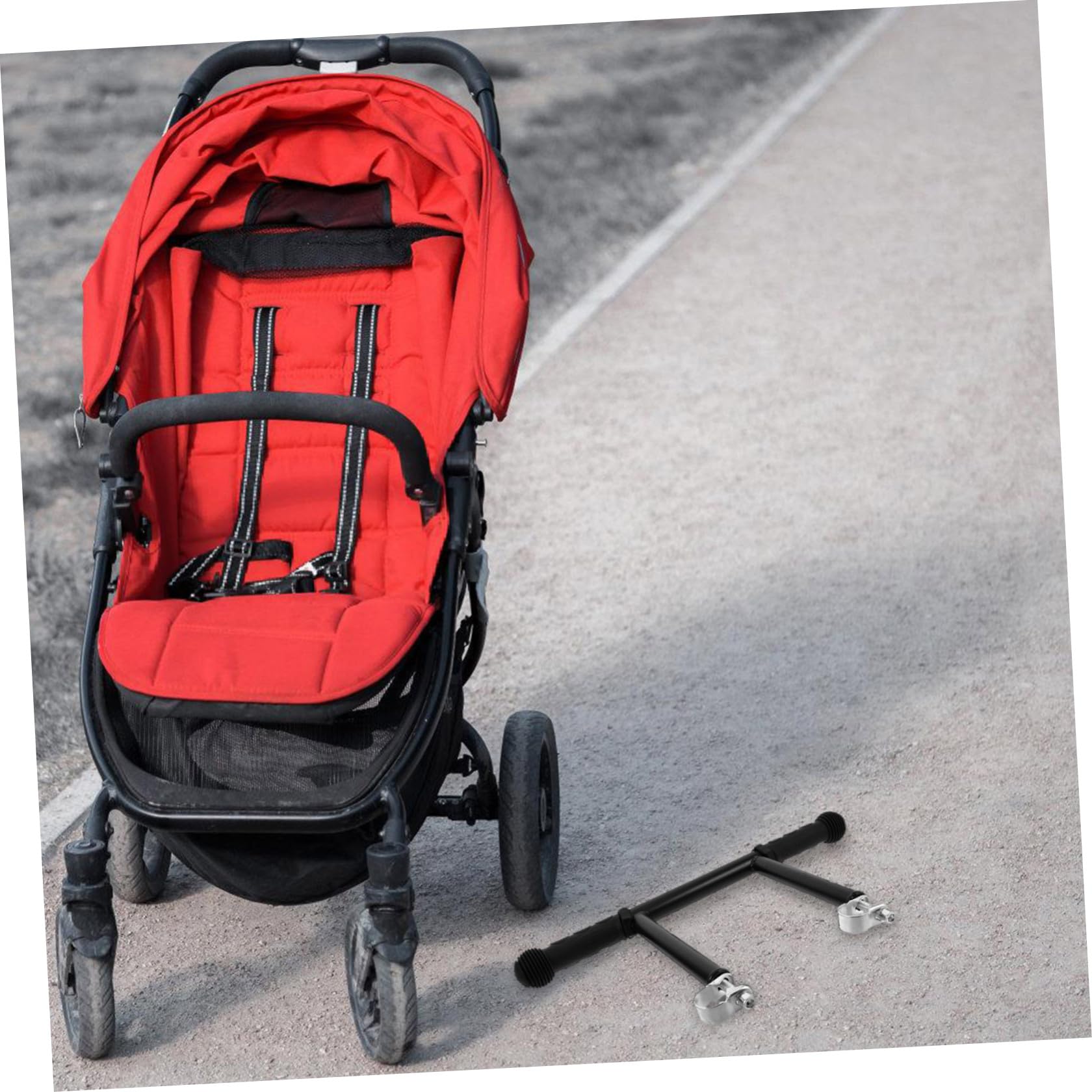 ifundom Prolunga Maniglia Passeggino Regolabile in Plastica e Acciaio Inossidabile con Chiusure Multiple, Ergonomica e Staccabile per Carrozzina e Beach Cart
