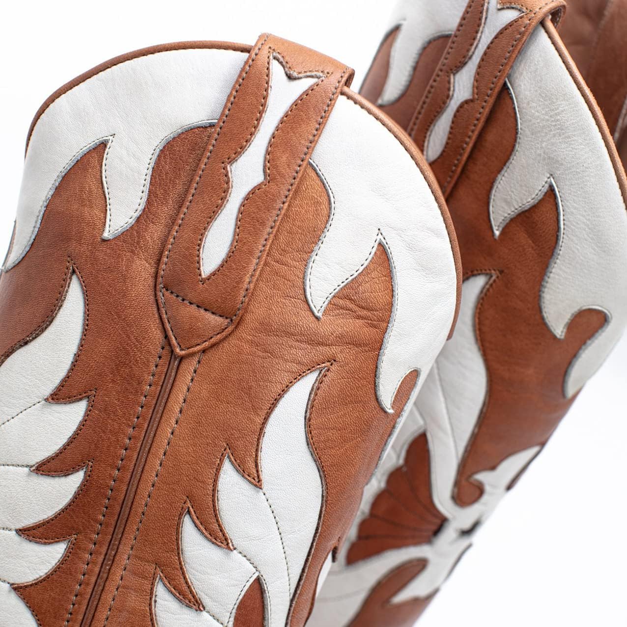 Arqa Women's Embroidered Western Cowboy Boots Pointed Toe Chunky Heel Knee High Boot Pull-On