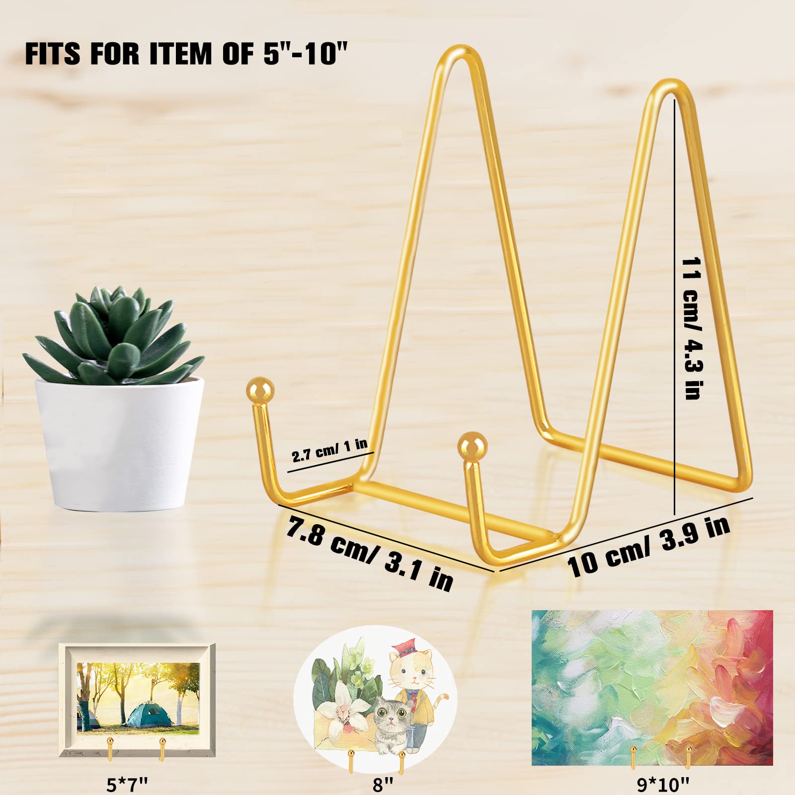 Amazon.com: Decolore 4 Pack 4 Inch Display Stands Gold Plate