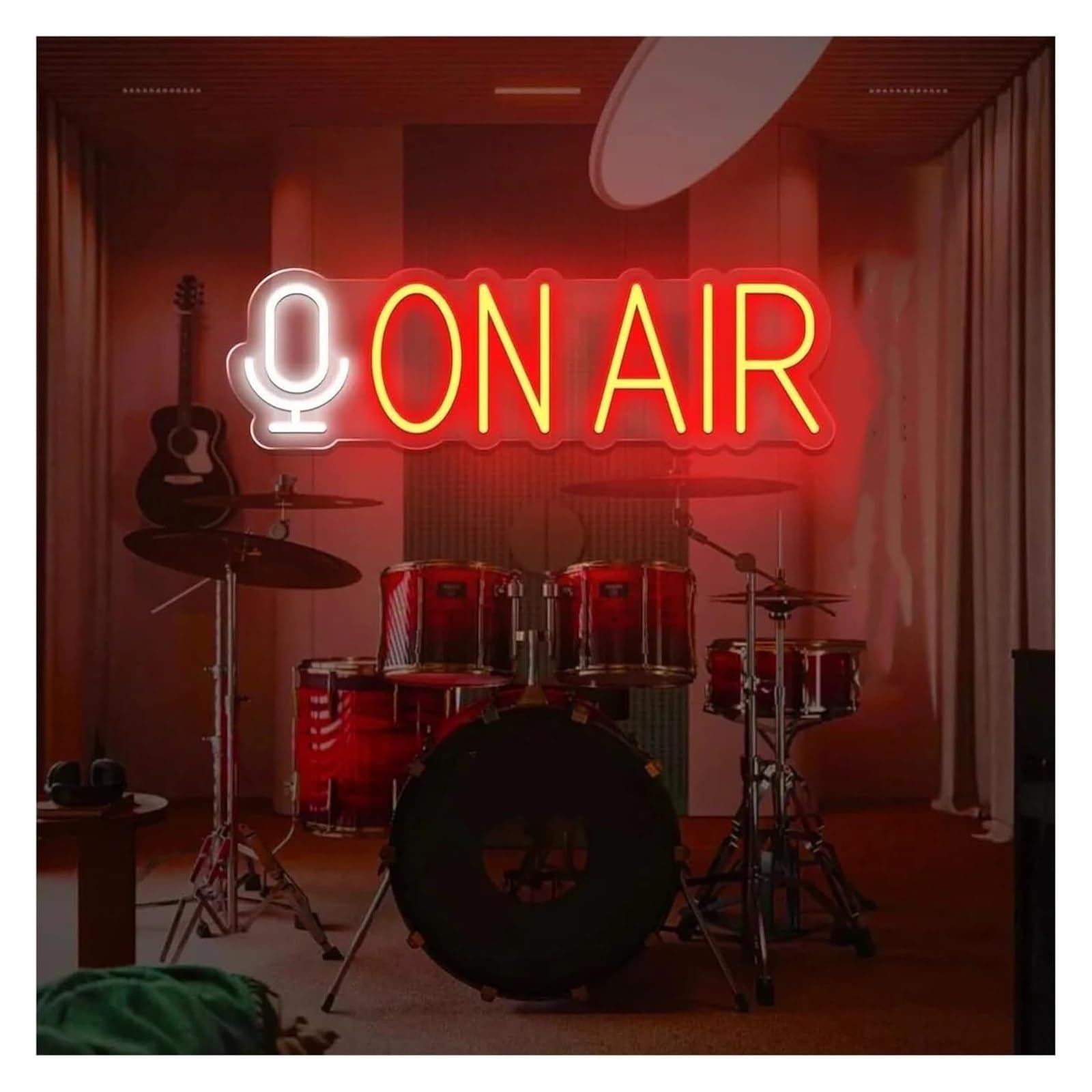 In onda per la registrazione in streaming live per dell'insegna al neon Insegna luminosa Decorazione Studio Camera(Rosso)
