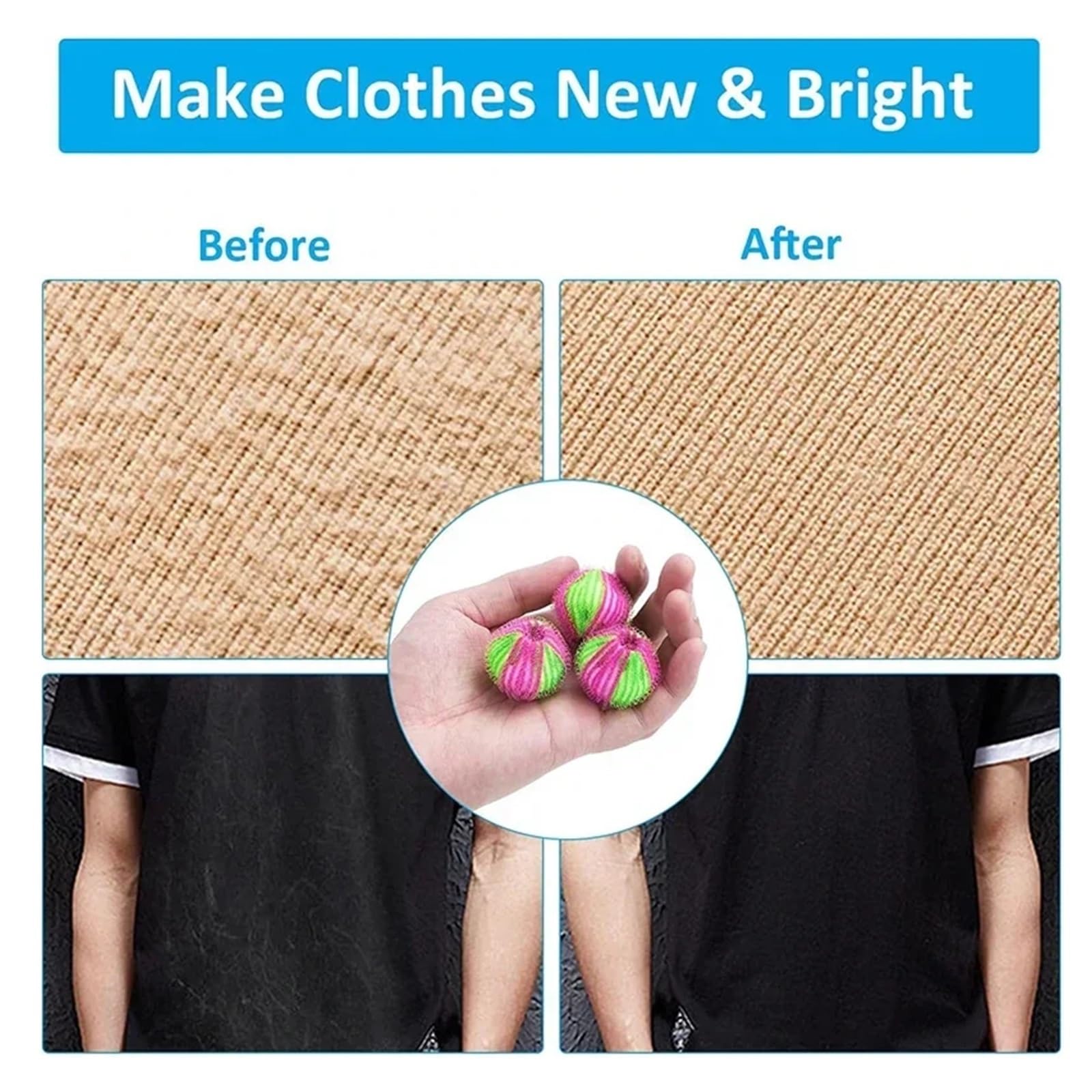 1/18Pcs Haar Entferner Wäsche Ball Tragbare Kleidung Pet Lint Greifen Catcher Waschmaschine Reinigung Bälle Hocheffiziente Reinigung(18pcs)