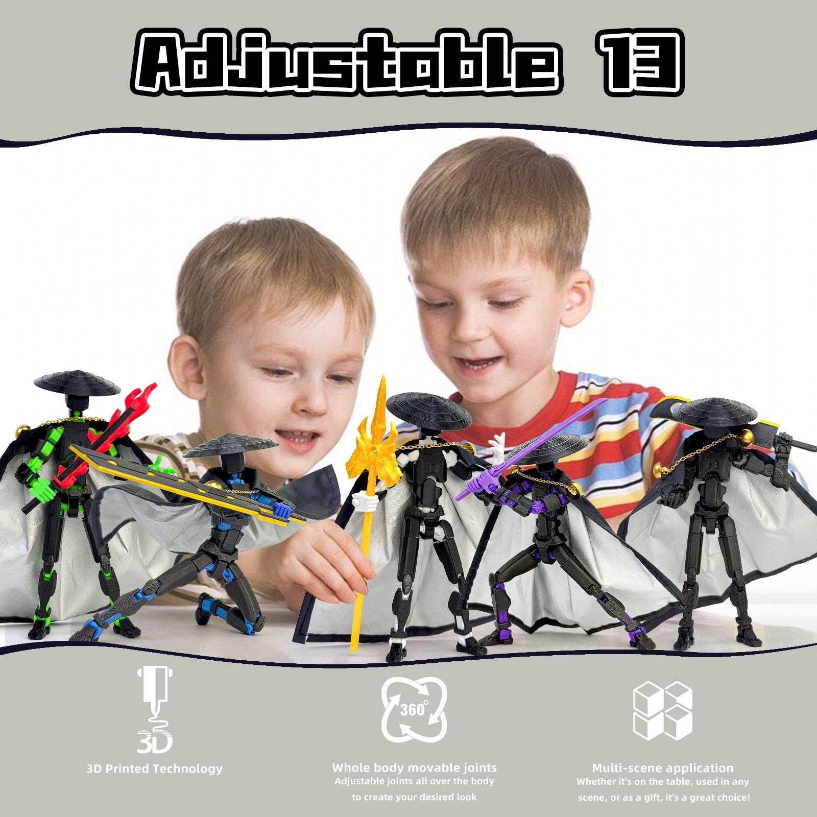 Amazon.com: SGYYSG Full Assembled 3D Printed Robo 13 Action Figure