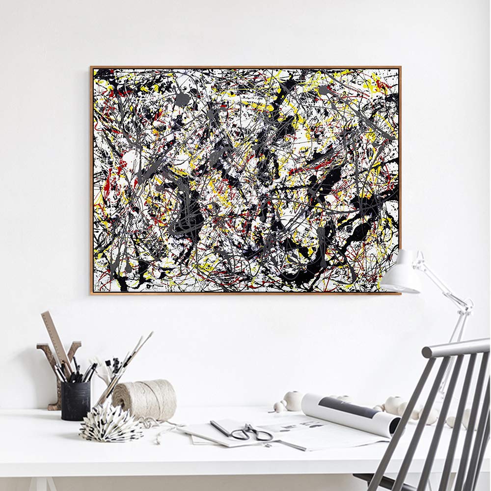 Amazon.com: INVIN ART Framed Canvas Wall Art Silver Over Black