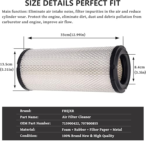 Miniatura 3 de 715900422 Filtro de aire para Can-Am Maverick X3 Max XDS XRS Turbo R RR Maverick Sport 1000 900 R Commander MAX 1000R EFI 2017-2023 Limpiador de