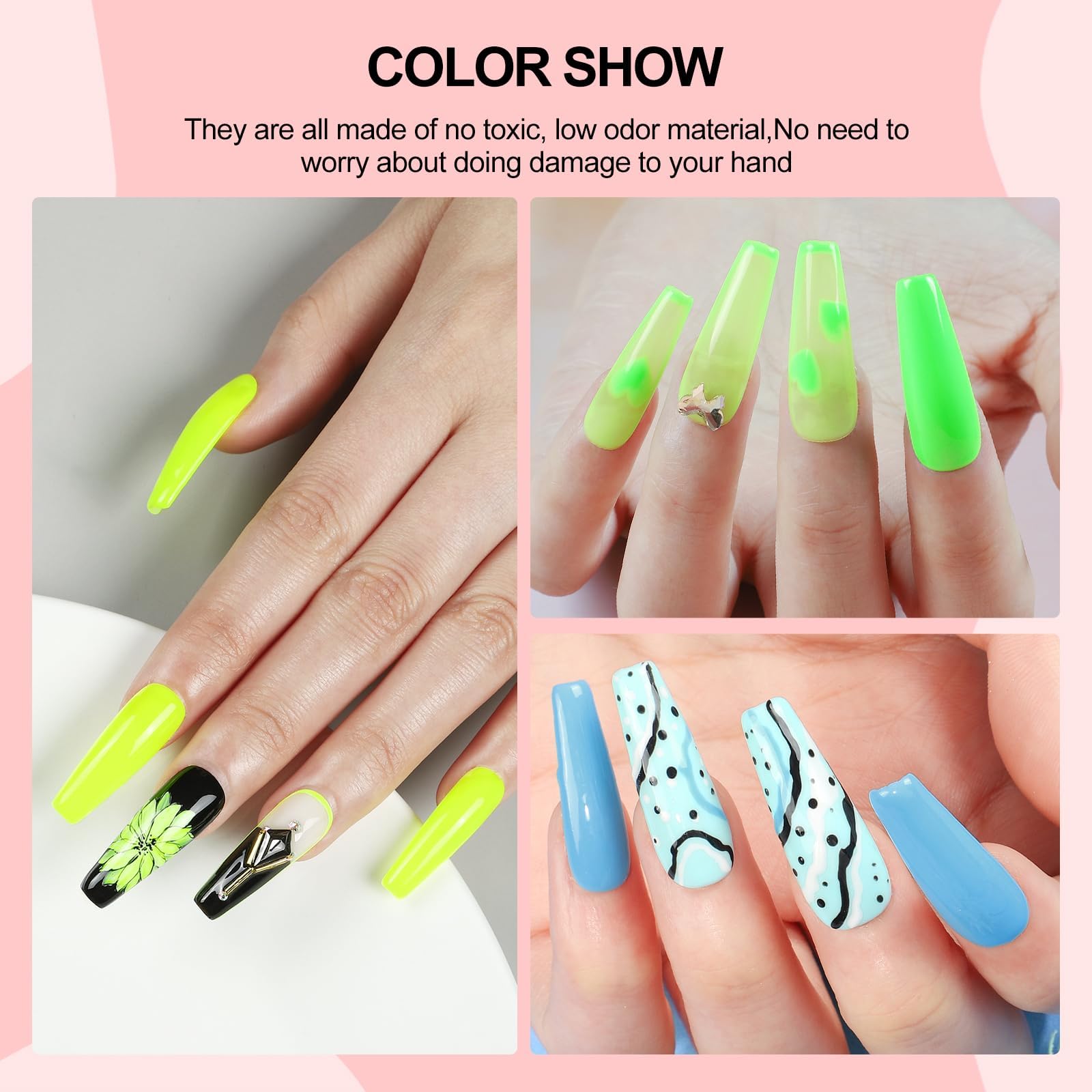 COSCELIA Zestaw Startowy do Paznokci Żelowych - 40 Sztuk, Lakiery UV z Lampą, Base Coat Top Coat, Studio Paznokci, Kompletny