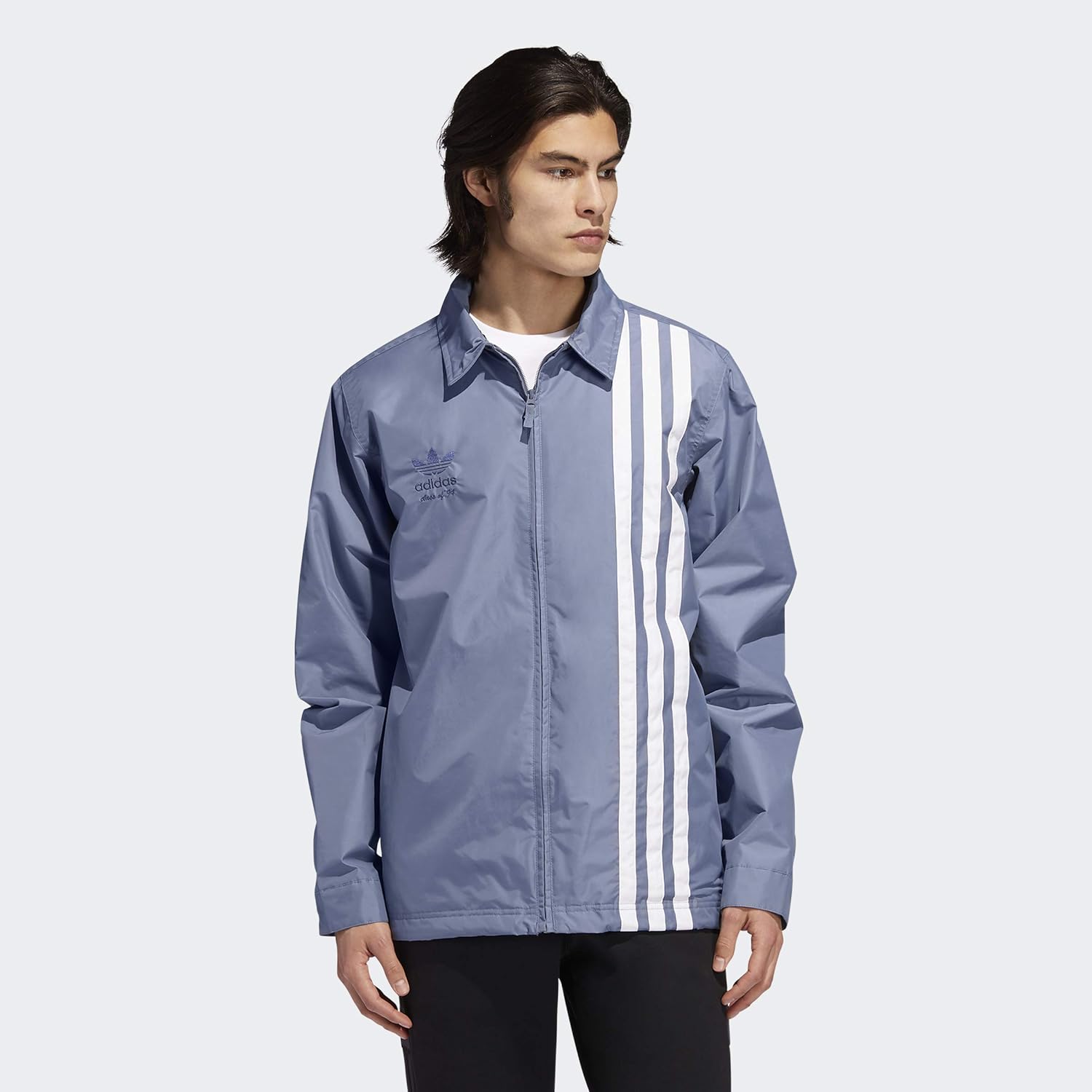 adidas Civilian Snowboard Jacket Raw Steel/Easy Yellow/White Mens Sz M