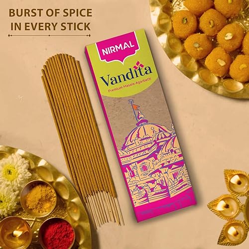 Miniatura 7 de Nirmal Vandita Premium Fragancia 140 Masala Spice - Barra de incienso Agarbatti por Shubhkart (paquete de 2)