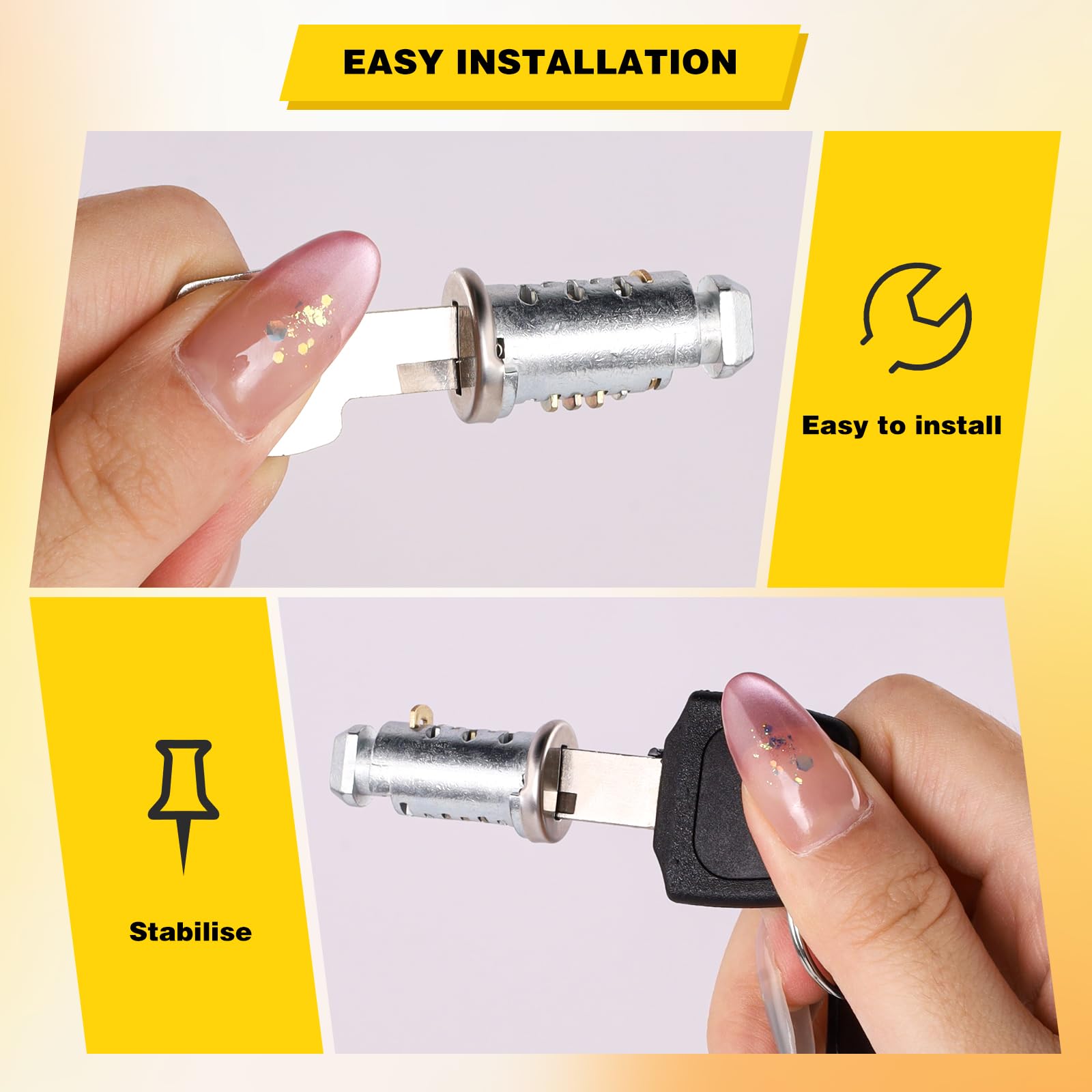 Noyaux De Serrure Compatibles Thule – Pour Barres De Toit – Acier Allié – Neufs