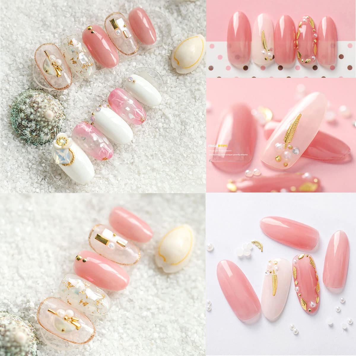 Amazon | 半円パール ネイル用 ホワイト 1.5mm 2mm 2.5mm 3mm 4mm  