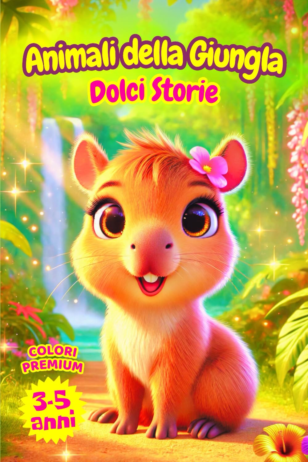 ANIMALI DELLA GIUNGLA, DOLCI STORIE: 28 teneri racconti, tra amicizia, fantasia e magia, nel cuore della giungla. Età 3–5 anni. Colori Premium.